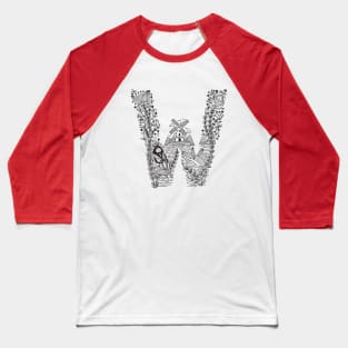 Letter W (Buu&Luu Alphabet) Baseball T-Shirt